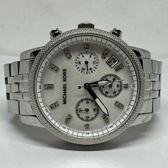 Michael Kors MK5020 Women\'s Silver Stainless Steel Analog Dial Wrist Watch NUL51 main image 9